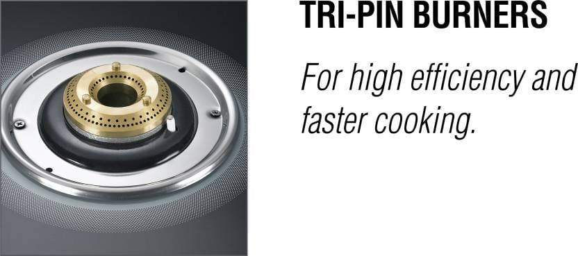 Prestige Royale Plus Schott Glass 4 Burner Gas Stove, Auto Ignition - KITCHEN MART