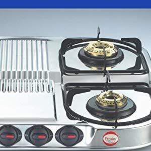 Prestige Stainless Steel 4 Burner Gas Stove - KITCHEN MART