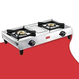 Prestige Stainless Steel Eco Gas Stove, 2 Burners - KITCHEN MART