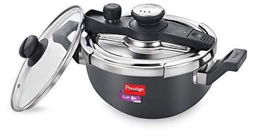 Prestige Svachh Clip-on 3.5 Litre Hard Anodised Pressure Kadai - KITCHEN MART