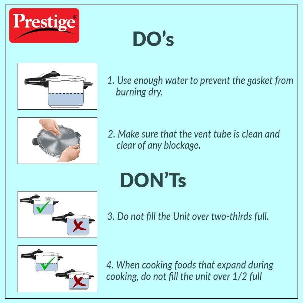 Prestige Svachh Clip-on 3 Litre Hard Anodised Pressure cooker - KITCHEN MART