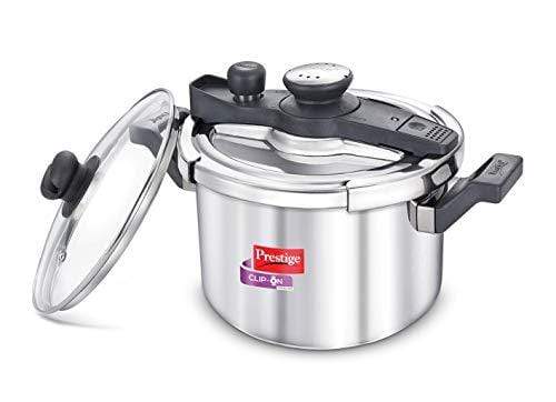 Prestige Svachh Clip-on 5 Litre Stainless Steel Pressure cooker - KITCHEN MART