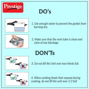 Prestige Svachh Clip-on 5 Litre Stainless Steel Pressure Handi - KITCHEN MART