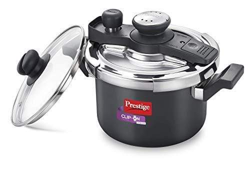 Prestige Svachh Clip-on Mini Hard Anodized 3 Litre Pressure Cooker - KITCHEN MART