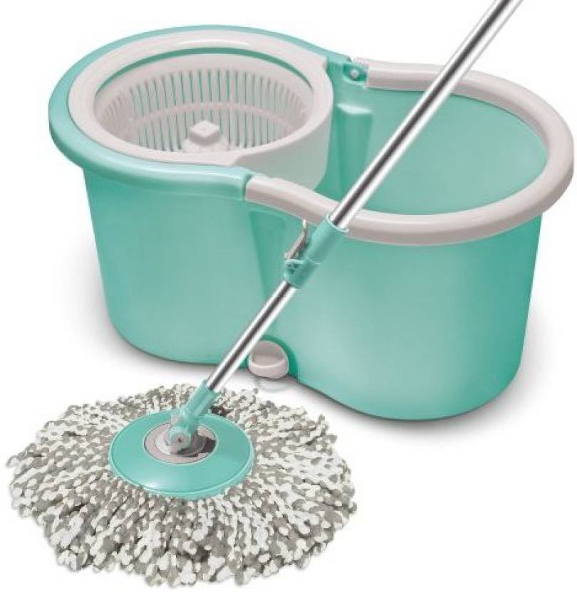 Spotzero By Milton Compact Spin Mop, Aqua Green - KITCHEN MART