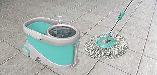 Spotzero By Milton Wave Spin Mop, Aqua Green - KITCHEN MART