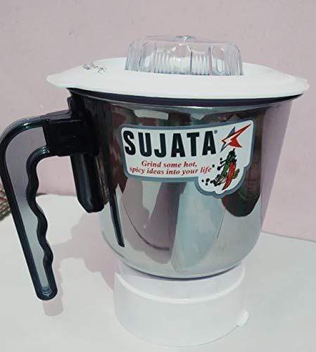 Sujata Grinder and Chutney Jars Combo (1 L, 250 ml, Silver)