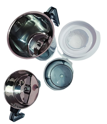 Sujata Grinder and Chutney Jars Combo (1 L & 250 ml, Silver)