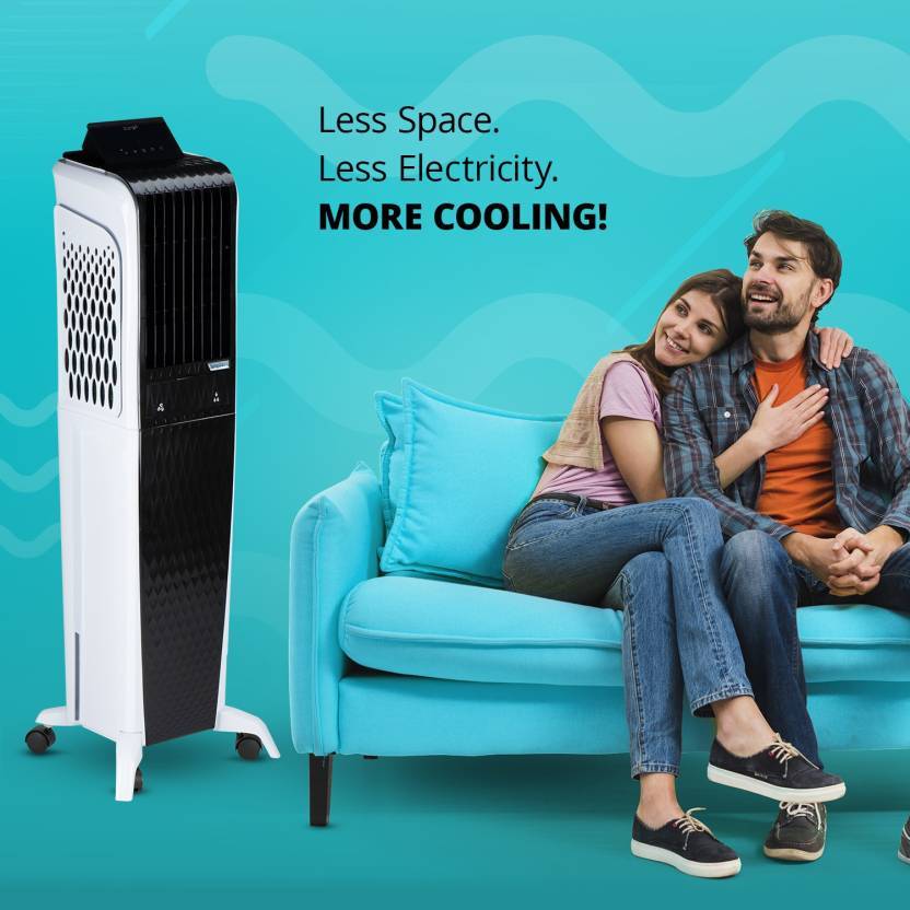 symphony Diet 3D 55i+ Tower Cooler - 55 Litres, White - KITCHEN MART