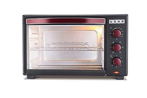 Usha 35L (OTGW 3635RC) Oven Toaster Grill (Wine &amp; Matte Black) - KITCHEN MART