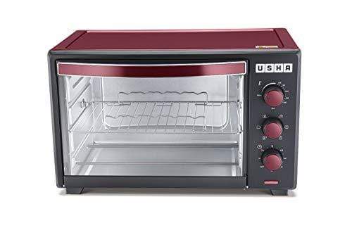 Usha 35L (OTGW 3635RC) Oven Toaster Grill (Wine & Matte Black) - KITCHEN MART