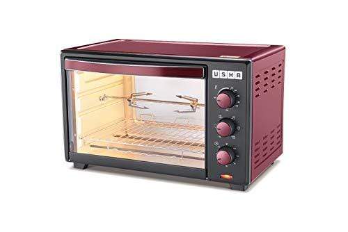 Usha 35L (OTGW 3635RC) Oven Toaster Grill (Wine & Matte Black) - KITCHEN MART