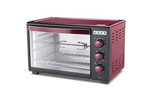 Usha 35L (OTGW 3635RC) Oven Toaster Grill (Wine & Matte Black) - KITCHEN MART
