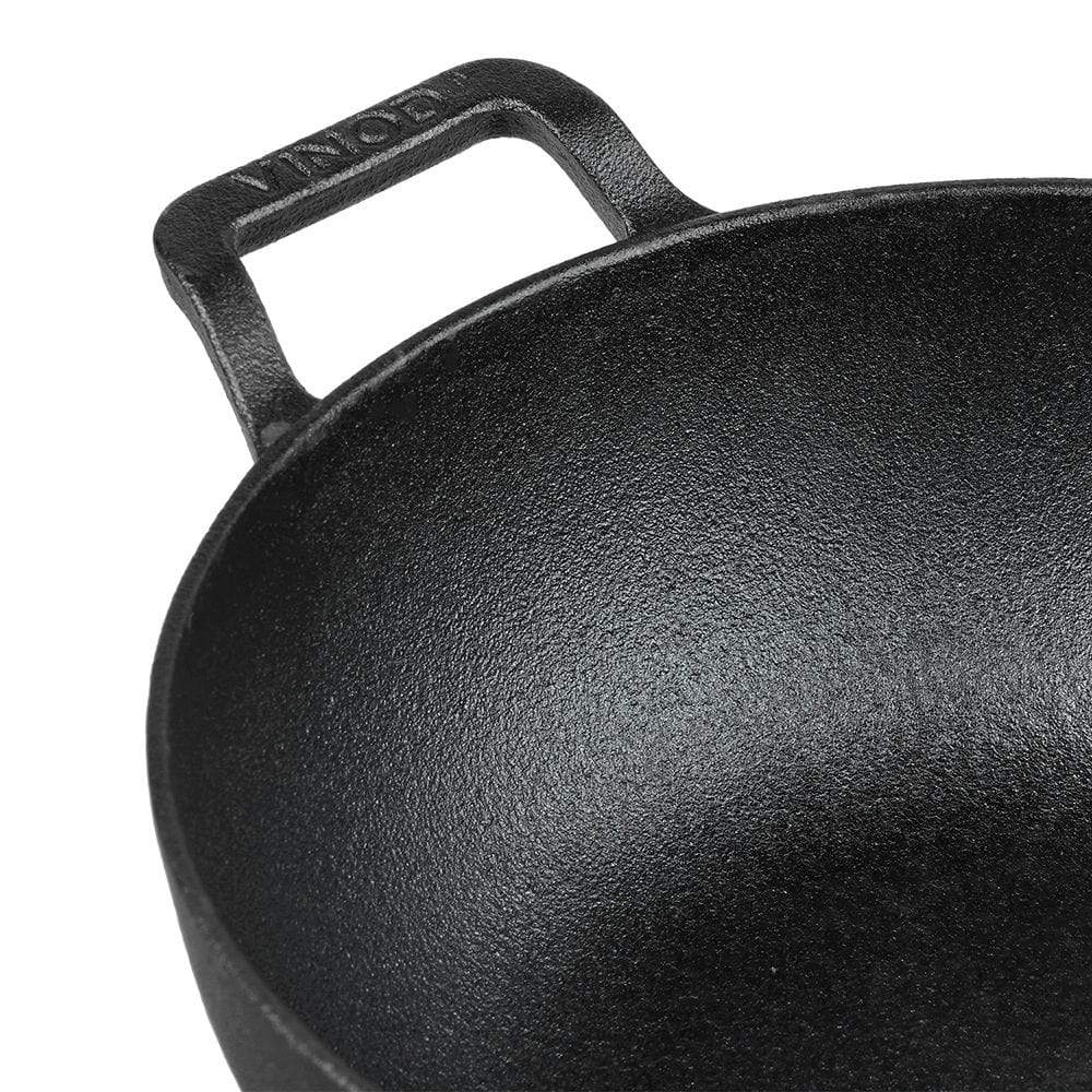 Vinod Legacy Pre Seasoned Cast Iron Kadai - KITCHEN MART