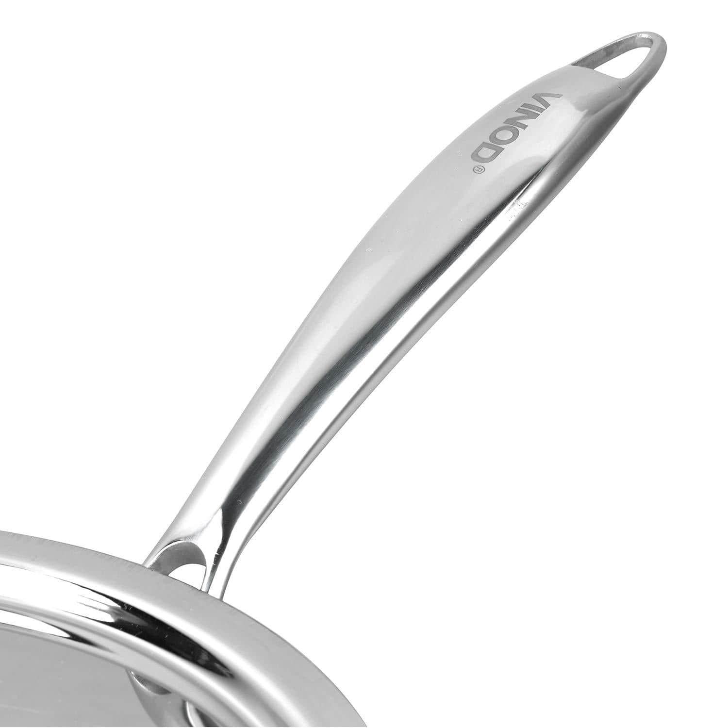 Vinod Platinum Triply Stainless Steel Deep Frypan with Lid - KITCHEN MART