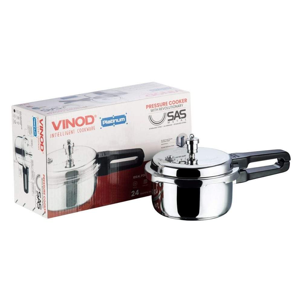 Vinod Platinum Triply Stainless Steel Pressure Cooker - KITCHEN MART