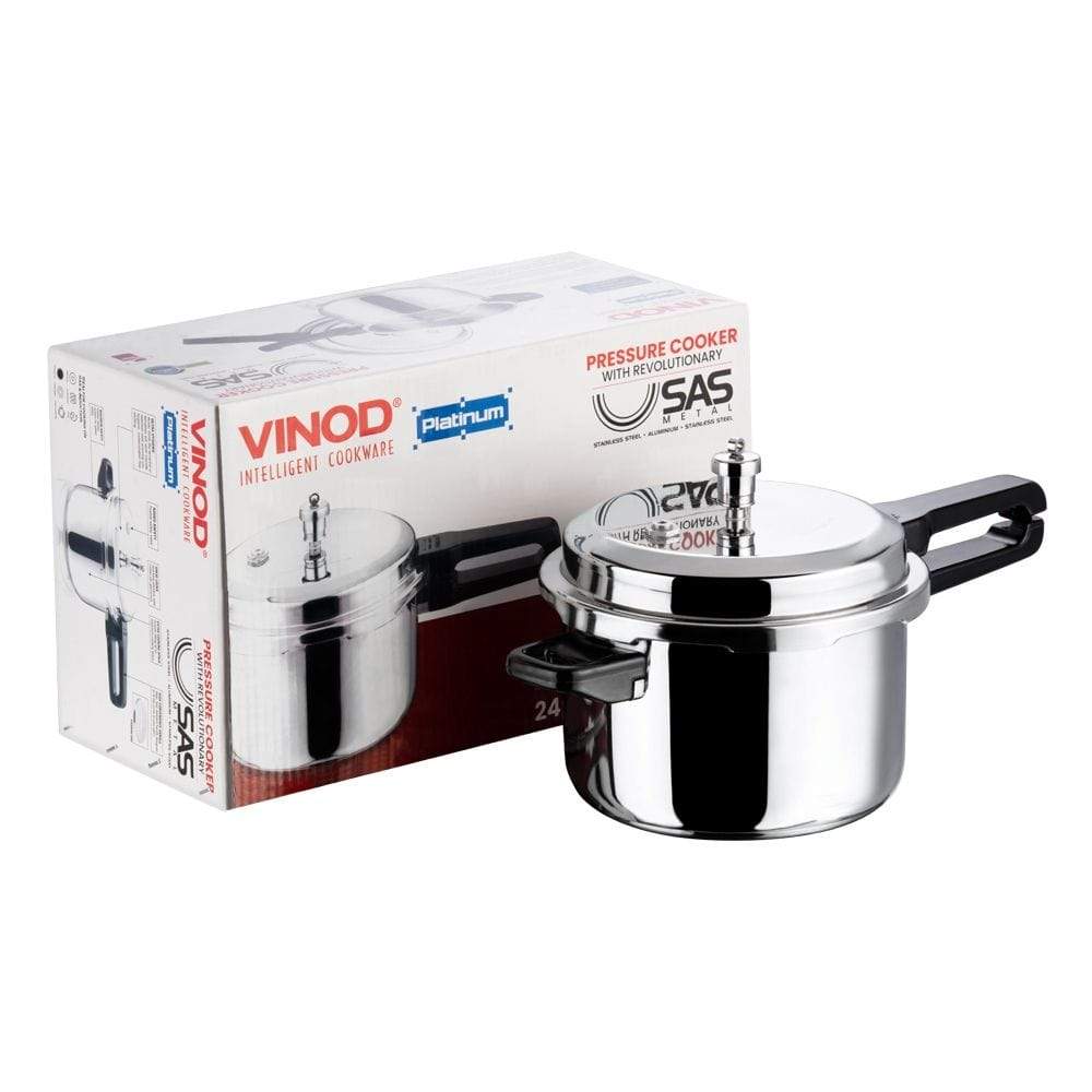 Vinod Platinum Triply Stainless Steel Pressure Cooker - KITCHEN MART