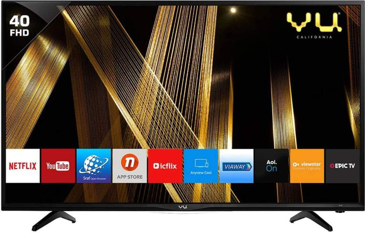 VU 100 cm (40 Inches) Full HD Smart LED TV 40 PL (Black) - KITCHEN MART