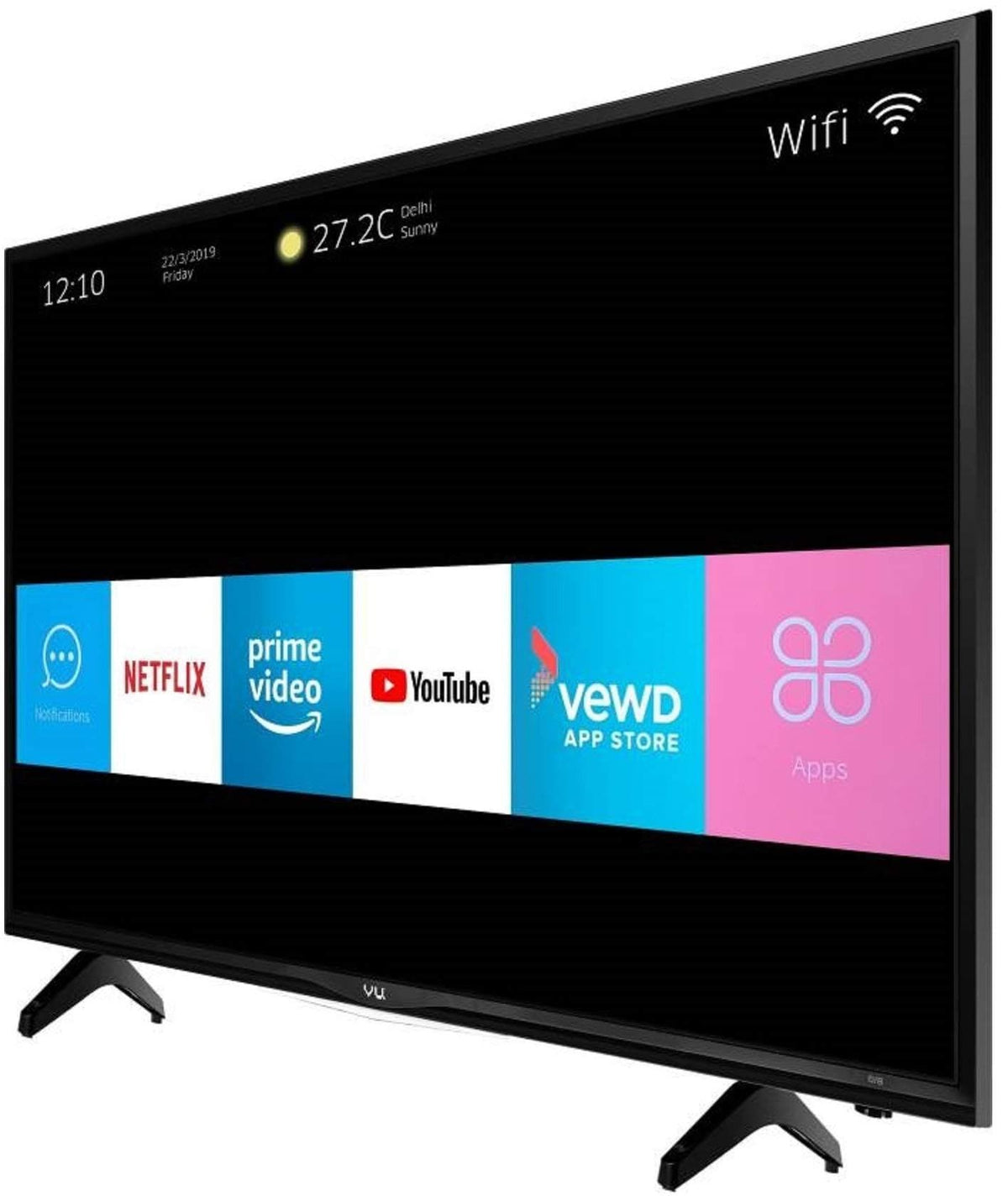 VU 123 cm (49 Inches) Full HD Smart LED TV 49 PL (Black) (2019 Model) - KITCHEN MART