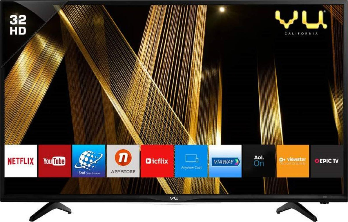 VU 80 cm (32 Inches) HD Ready Smart LED TV 32OA (Black) - KITCHEN MART