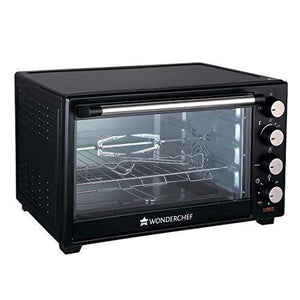 Wonderchef 40-Litre Oven Toaster Grill with Convection and Rotisserie (Black) - KITCHEN MART