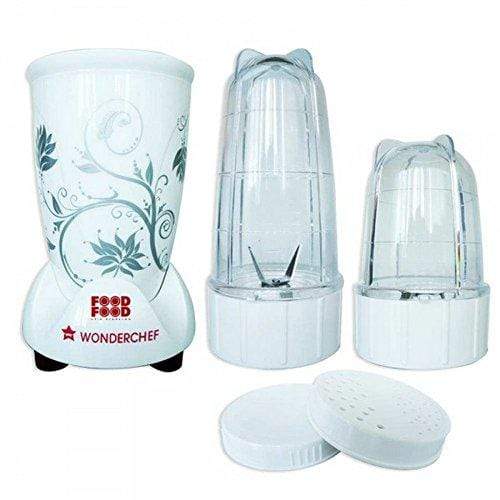 Wonderchef Nutri-Blend 400-Watt Mixer Grinder with 3 Jars (White) - KITCHEN MART