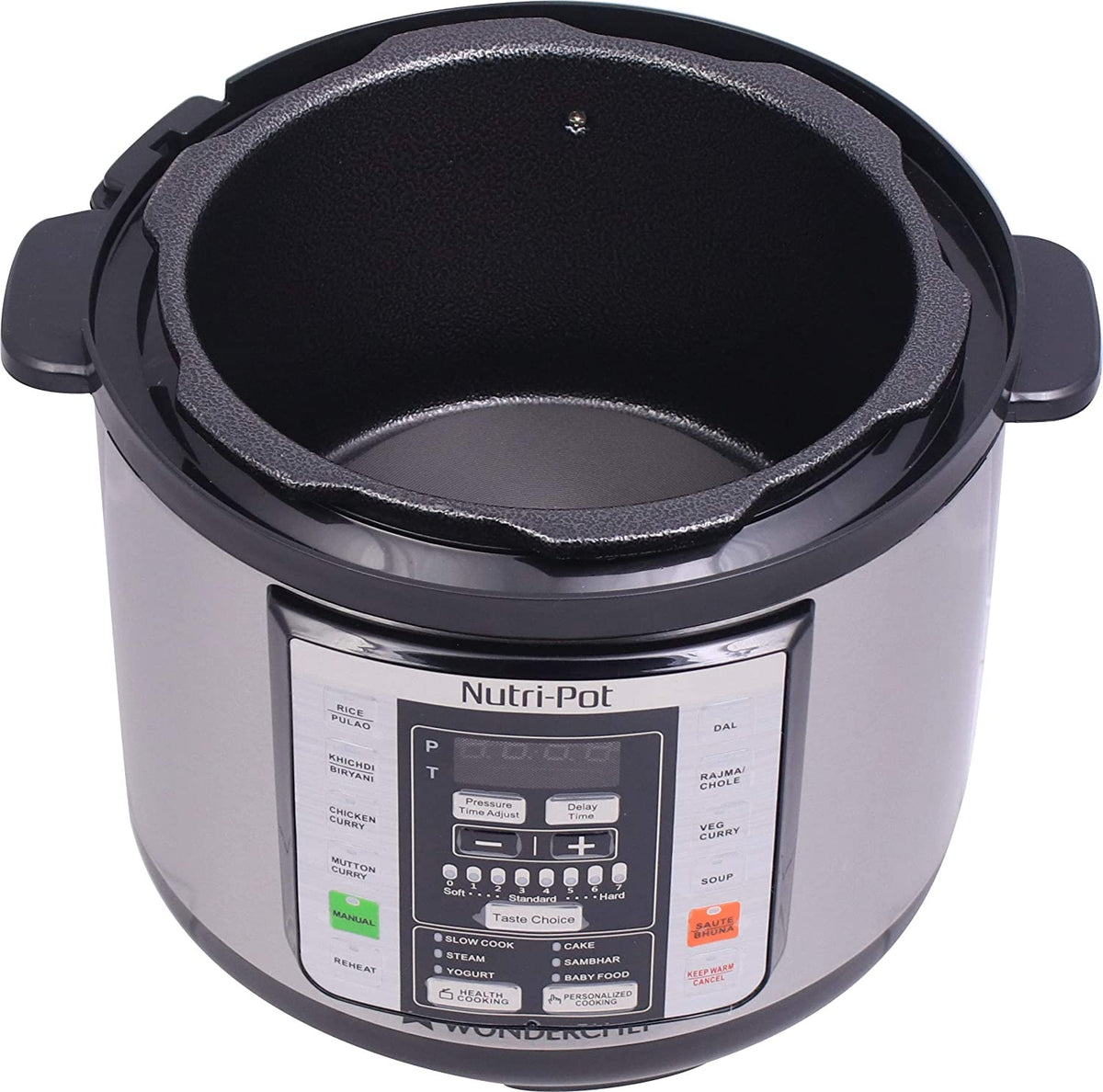 Wonderchef Nutri-Pot 6-Litres 1000 Watts (Black/Silver) - KITCHEN MART