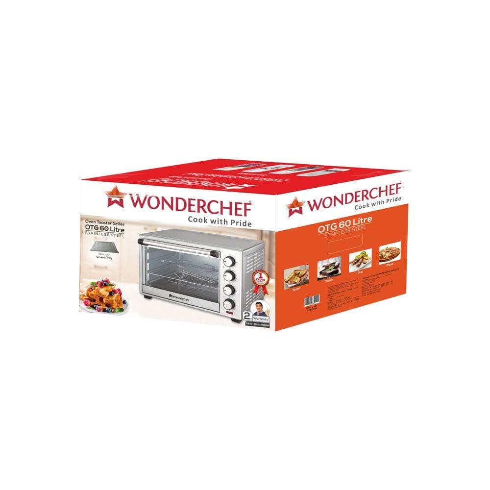 Wonderchef Oven Tandoor Griller OTG 60L – Steel - KITCHEN MART